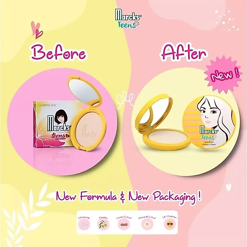 Marcks Teens Compact Powder Bedak Padat