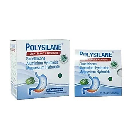 POLYSILANE TABLET KUNYAH BOX 5 STRIP ISI 40 TABLET