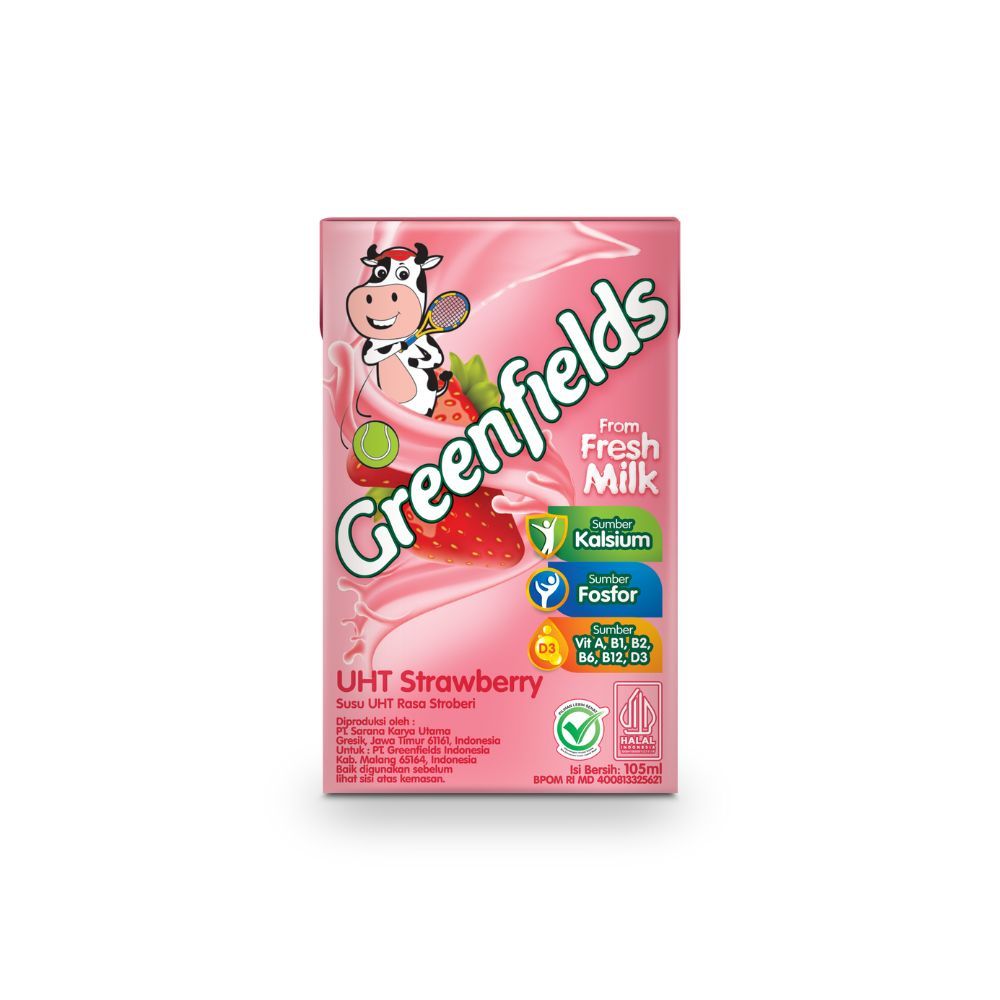 Greenfields Susu UHT Strawberry 105 ml