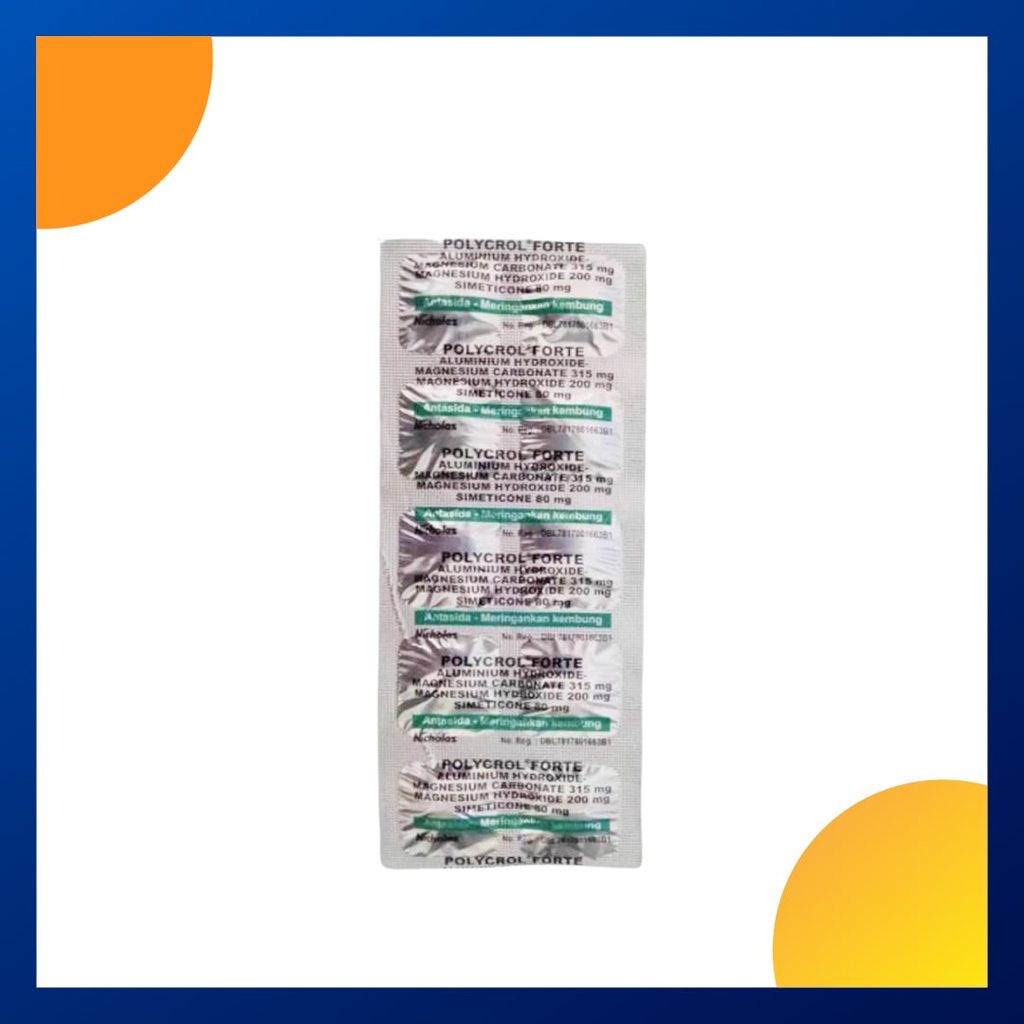 POLYCROL FORTE 1 STRIP @ 10 TABLET KUNYAH