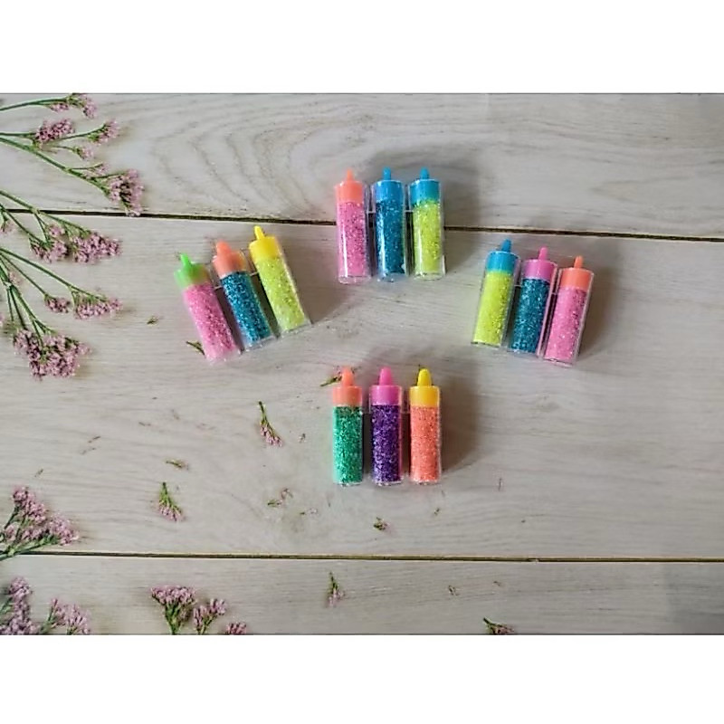 3pc Glitter Bubuk Botol Mini
