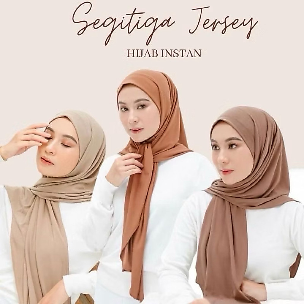 Jilbab Segitiga Instan Jersey // Segitiga Instan Premium