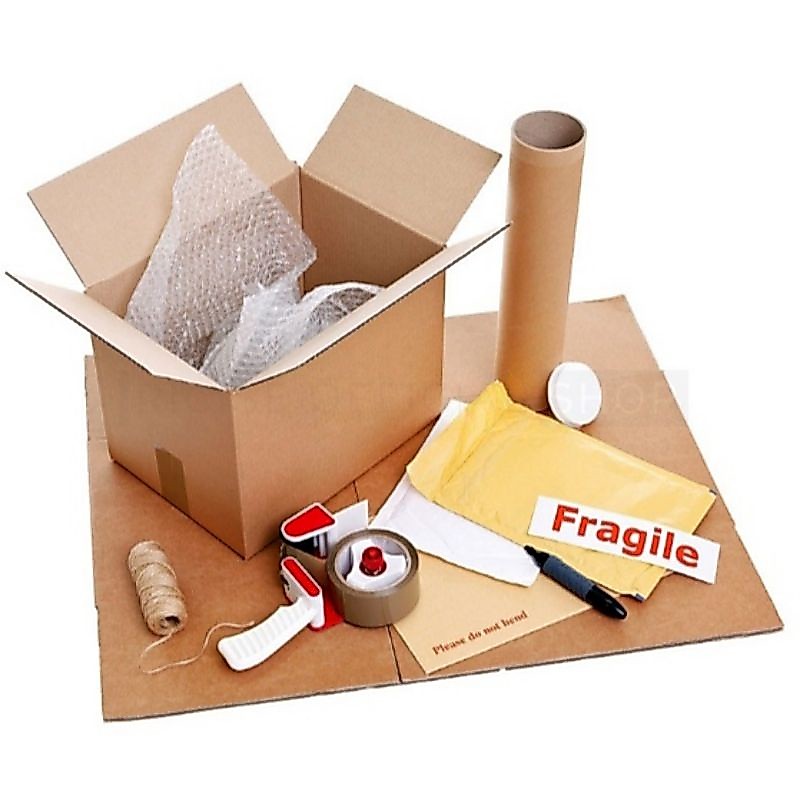 extra packing bubble wrap kardus box stiker fragile