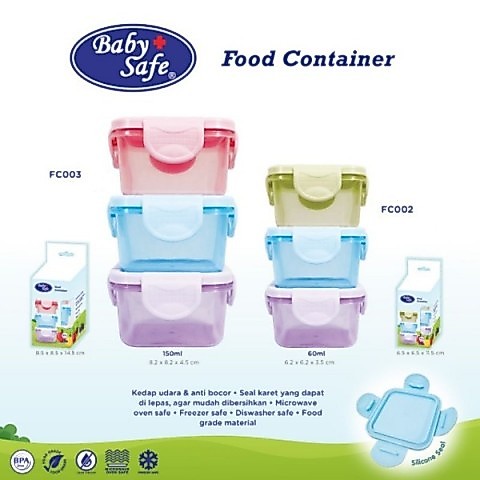 BABYSAFE FOOD CONTAINER (isi 3)