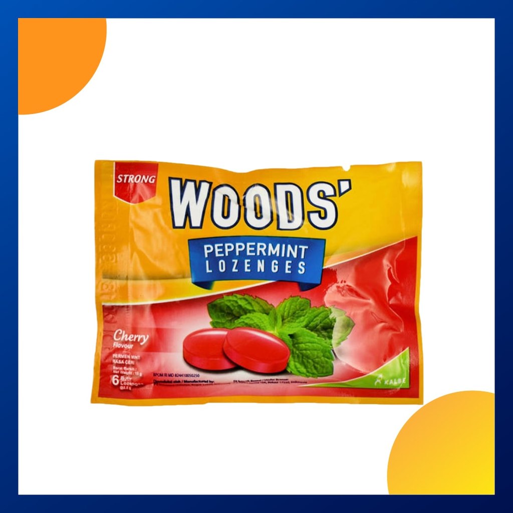 Woods Lozenges Cherry Sachet 6 Butir