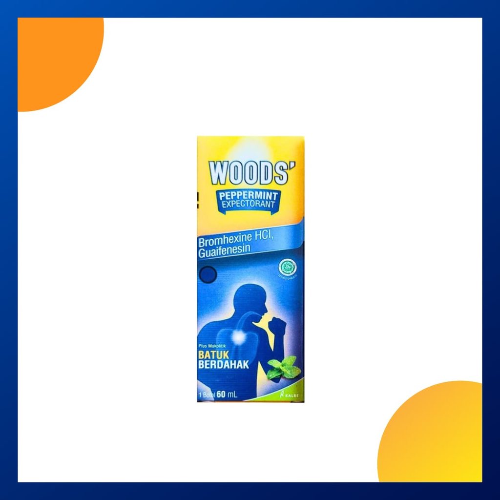 WOODS PEPPERMINT EXPECTORANT SIRUP 1 BOTOL @ 60 ML