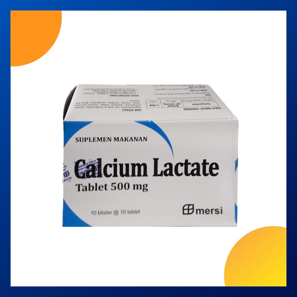 Calcium Lactate Mersifarma 500 Mg Box 100 Tablet
