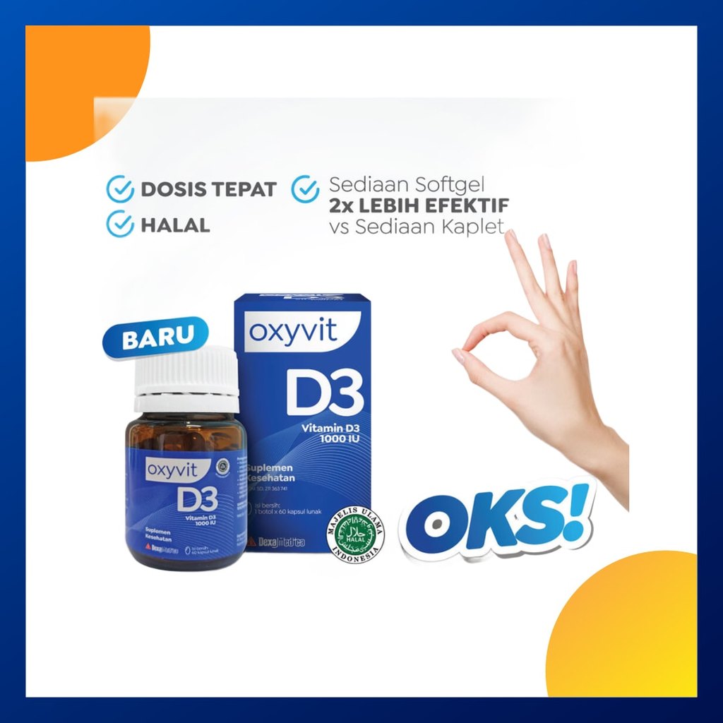 Oxyvit D3 1000 Iu Botol 60 Kapsul