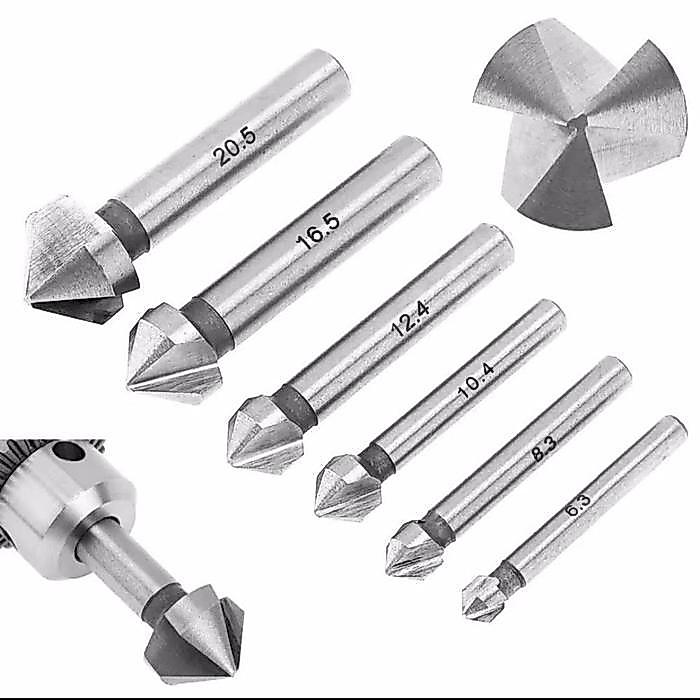 Mata Bor Countersink Chamfer Hss 6 Pcs