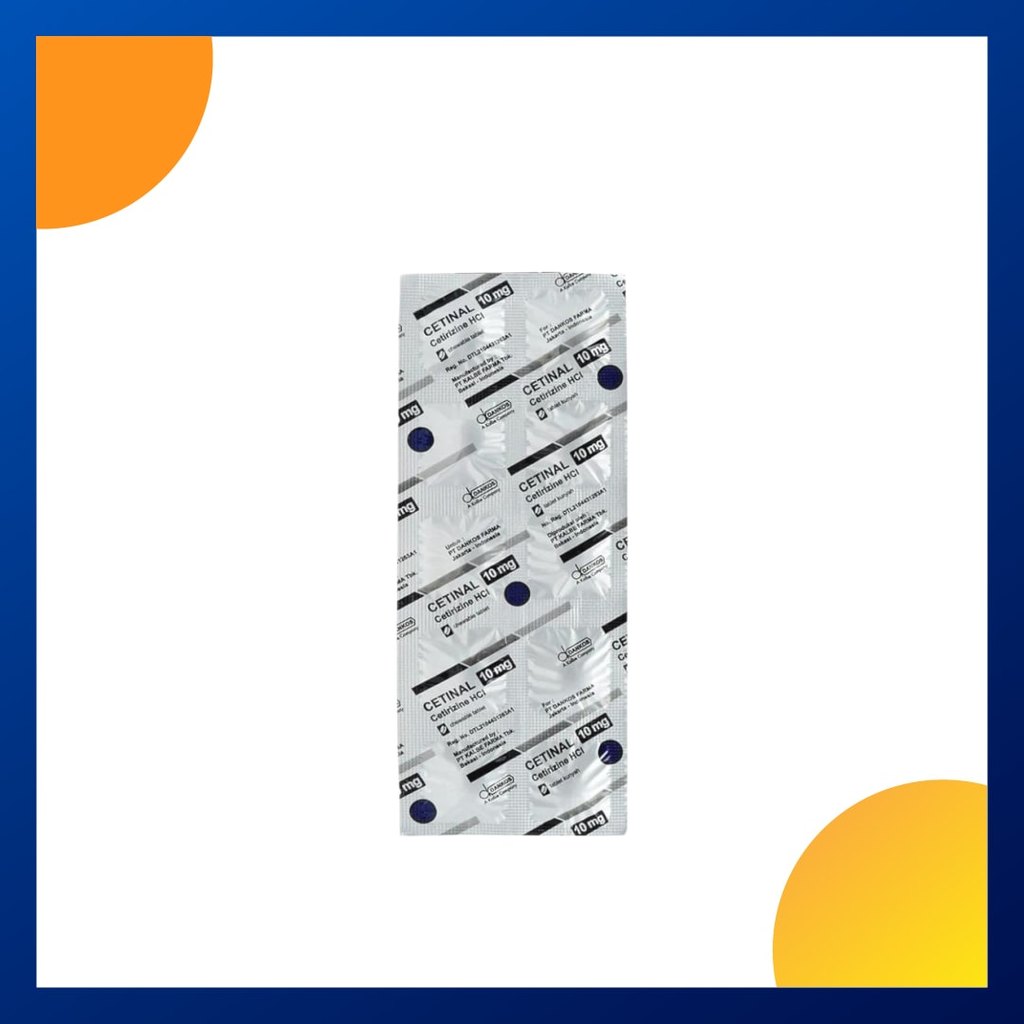 CETINAL 1 STRIP @ 10 TABLET KUNYAH