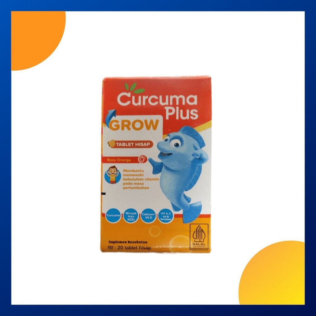 Curcuma Plus Grow Rasa Jeruk Botol 20 Tablet