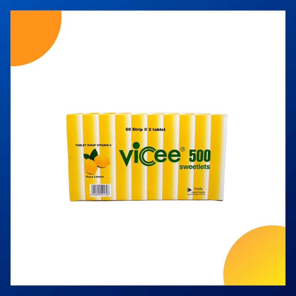 Vicee 500 Rasa Lemon Box 100 Tablet