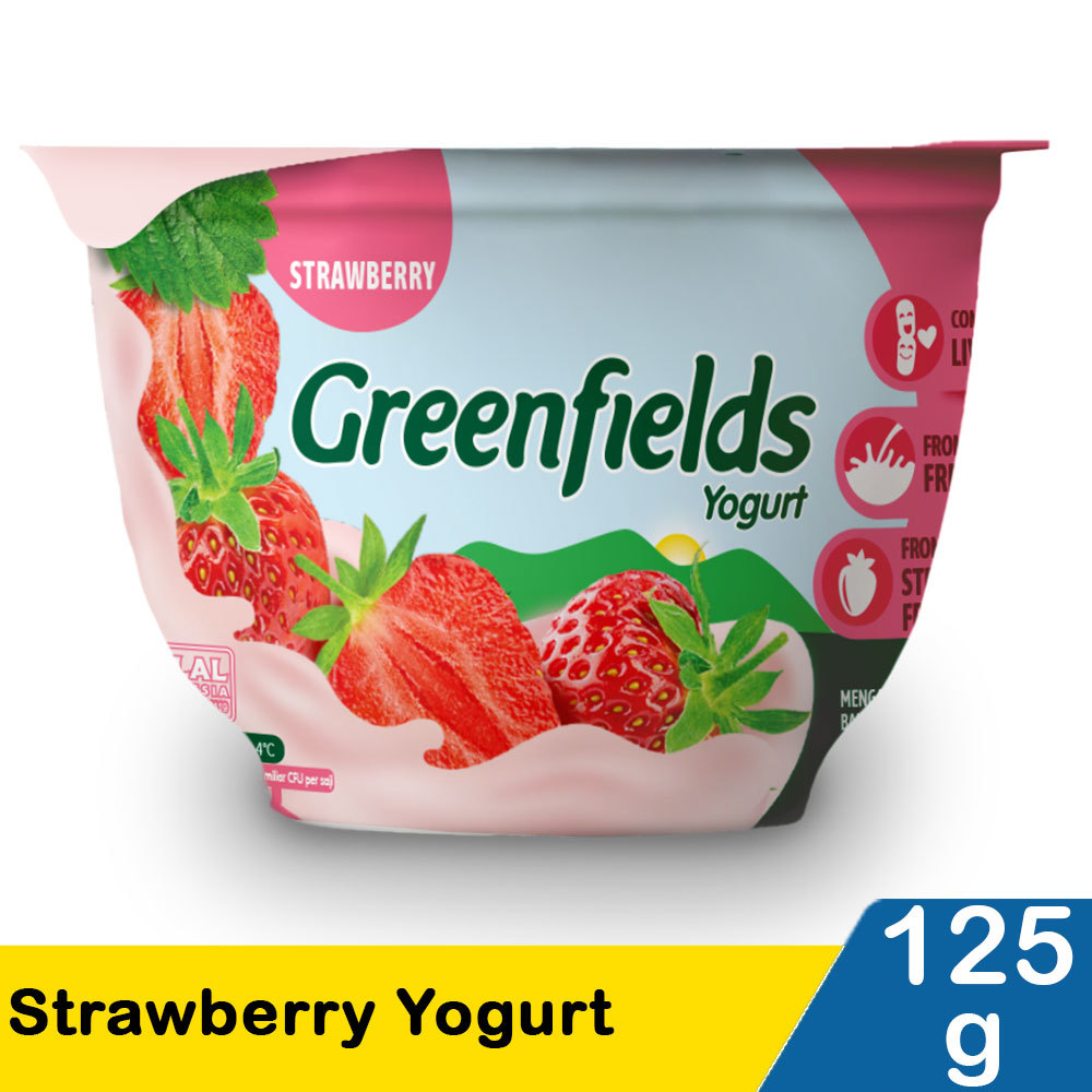 GREENFIELDS YOGURT STRAWBERRY 125g