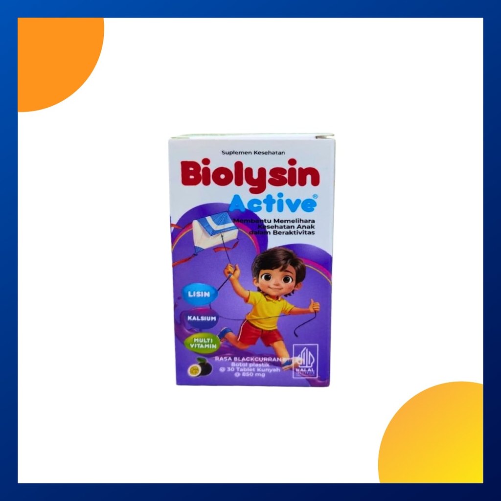 Biolysin Kids Blackurrant Botol 30 Tablet