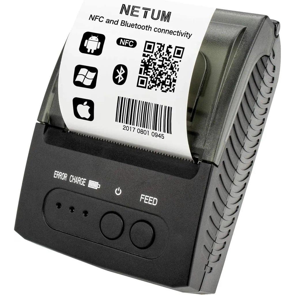 NETUM Portable 58mm Thermal Receipt Printer Bluetooth Support Android IOS USB Thermal Printer for POS System