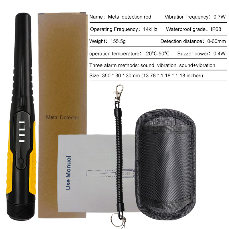 IP68 Full Waterproof Pinpointer Metal Detector with LCD Display,High Sensitive Underwater Pin Pointer,3 Modes Portable Pinpointe