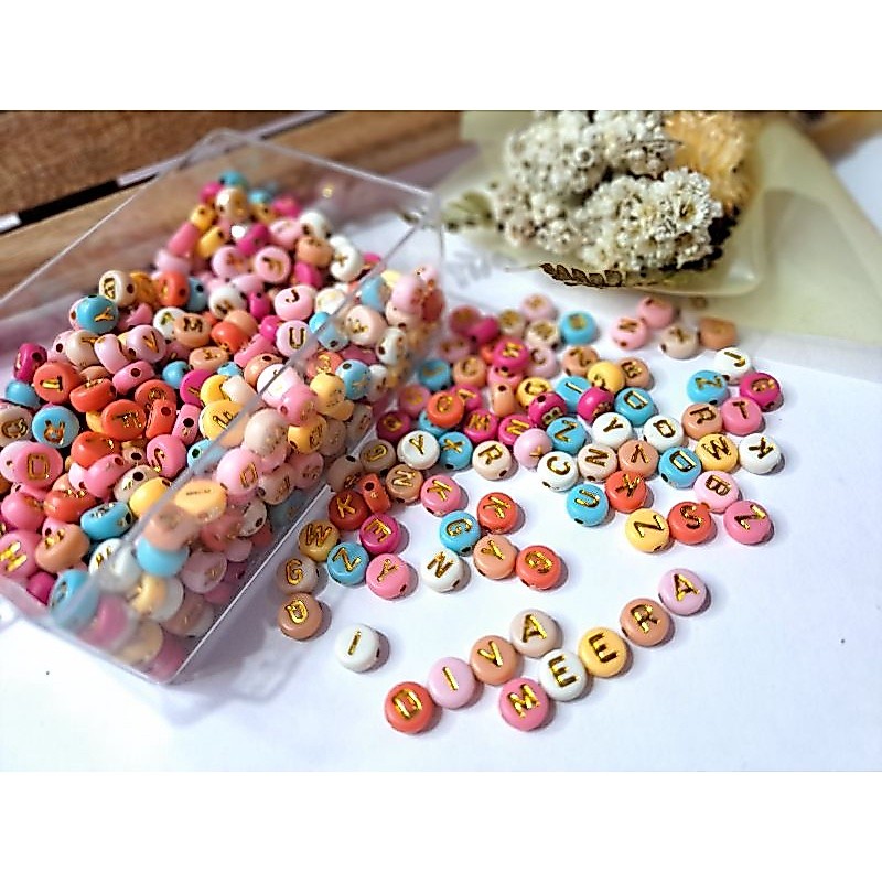 Manik abjad | manik huruf - 35 gr