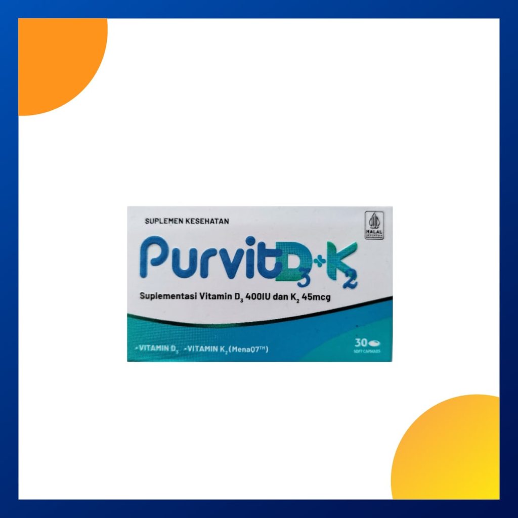 Purvit D3 + K2 Box 30 Kapsul