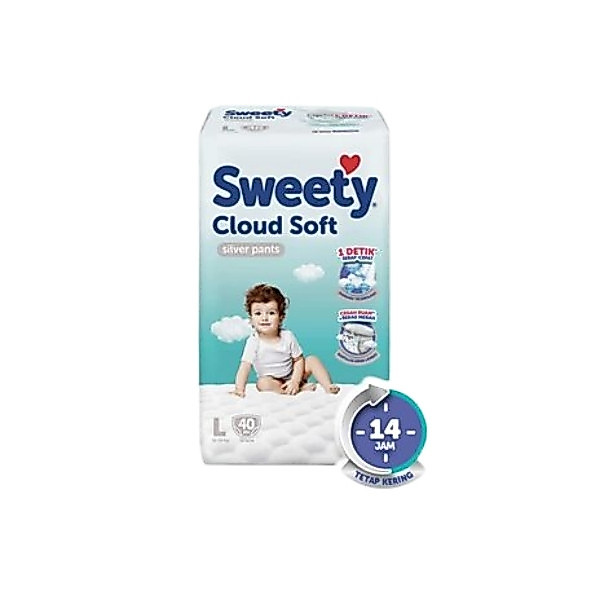 SWEETY SILVER PANTS L 40'S