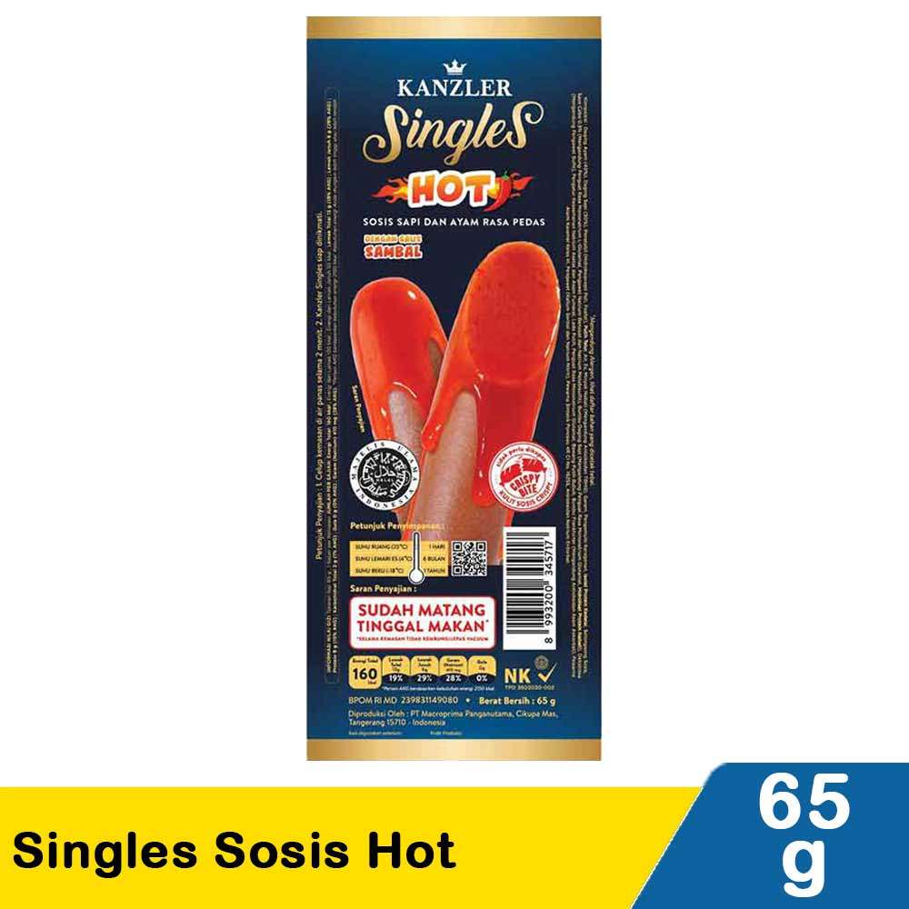 KANZLER SINGLES SOSIS HOT 65g