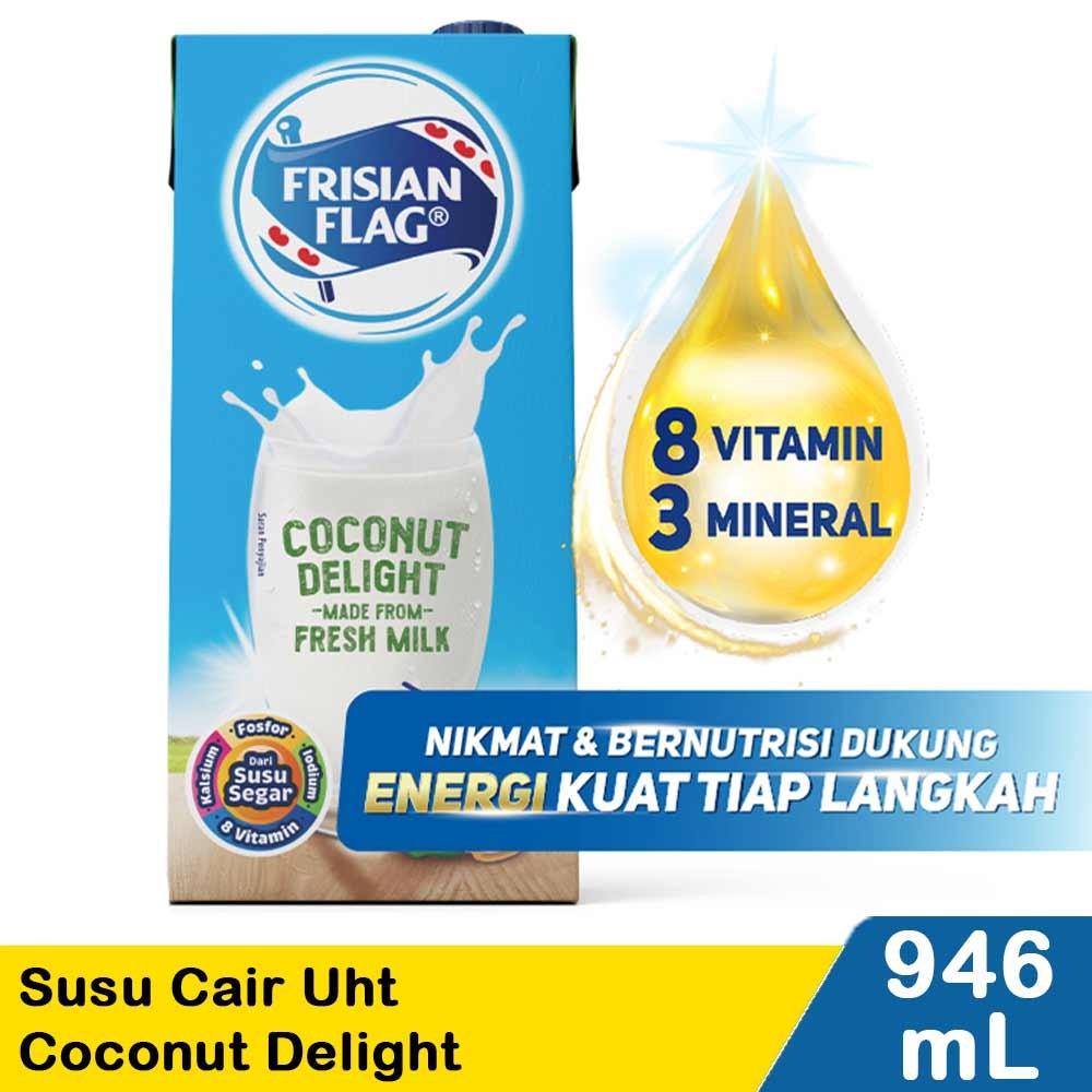 FRISIAN FLAG SUSU CAIR UHT COCONUT DELIGHT 946mL