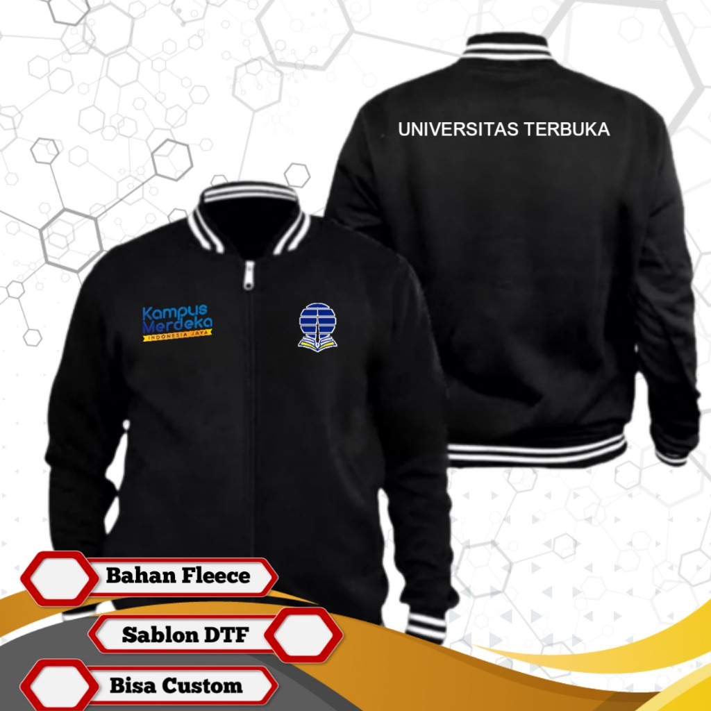 Jaket Universitas Terbuka Jaket Varsity Custom