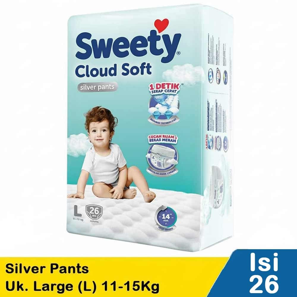 SWEETY SILVER PANTS 26/28'S  LARGE