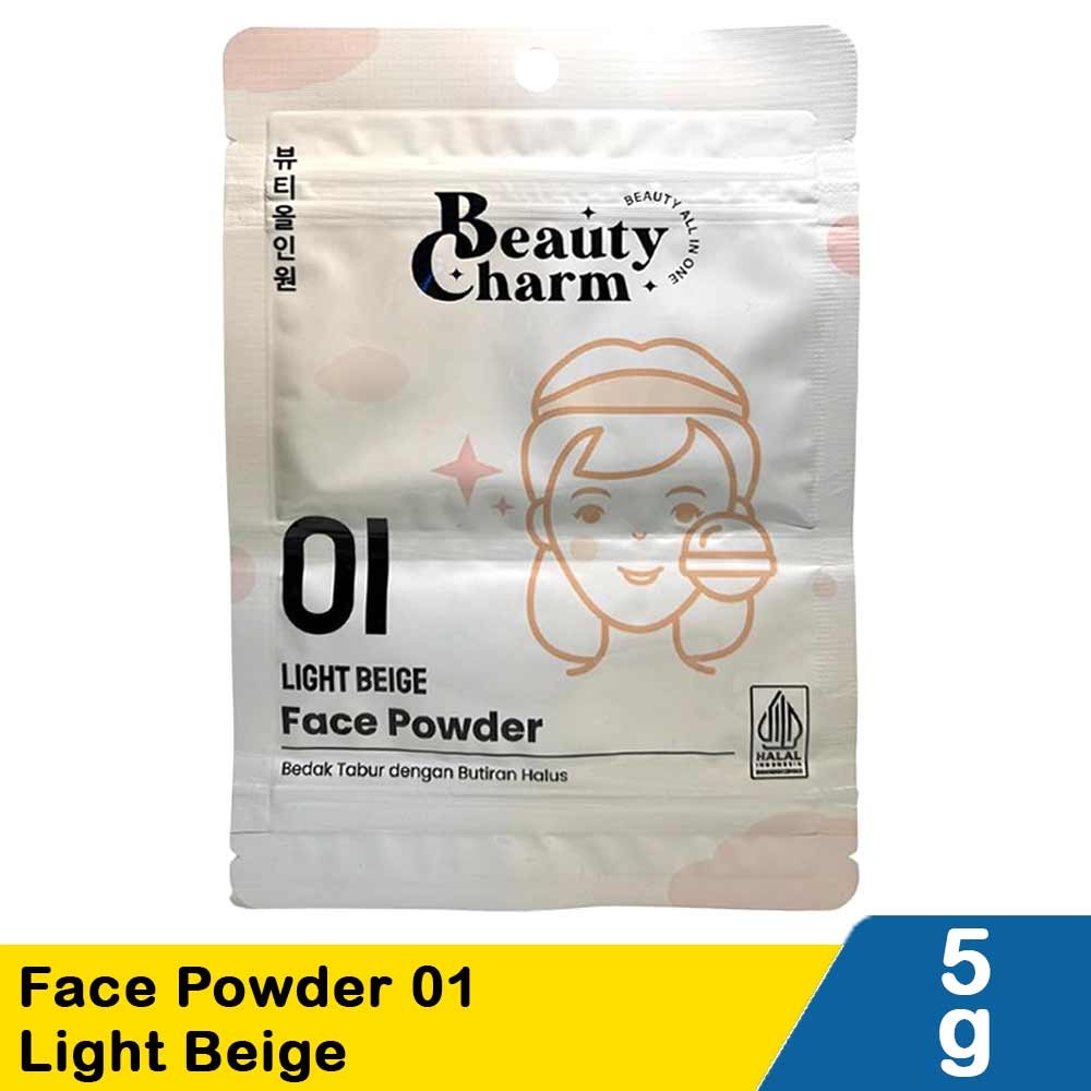 BEAUTY CHARM FACE POWDER 01 LIGHT BEIGE 5g