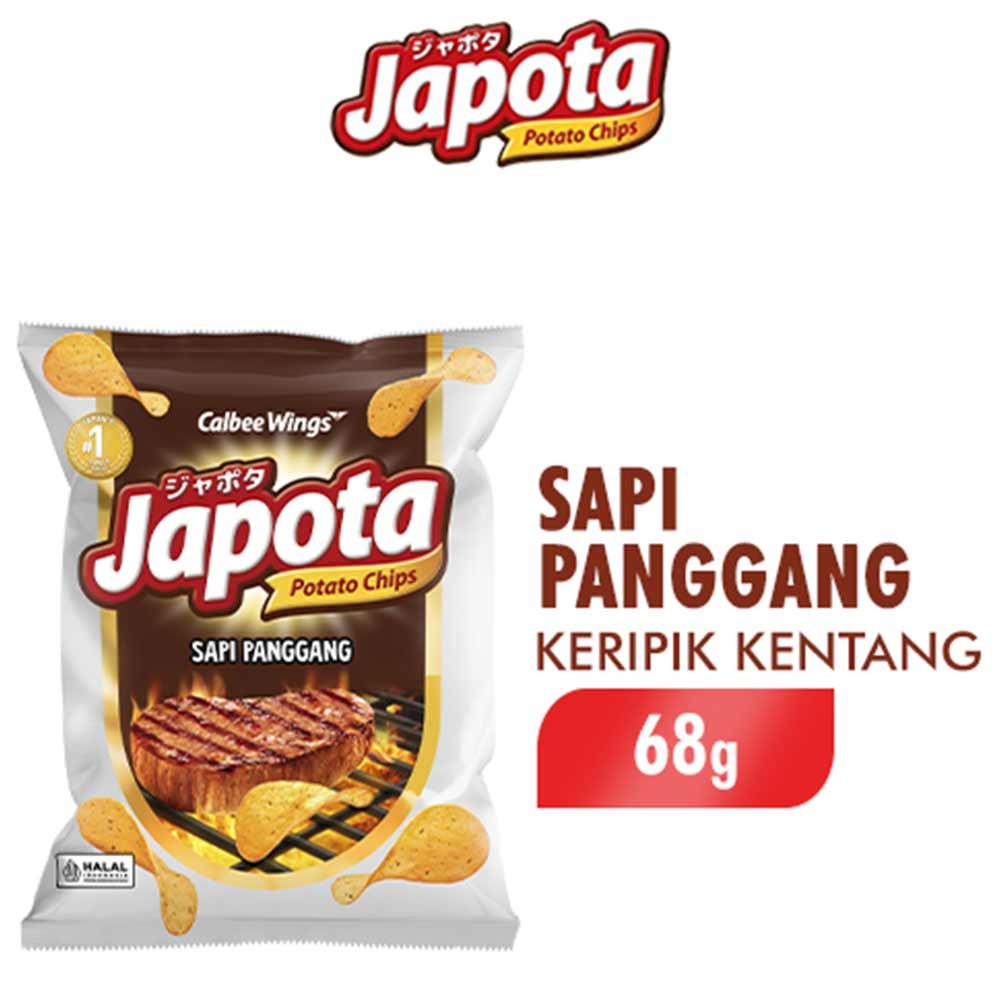 JAPOTA POTATO CHIPS BEEF BBQ 68g