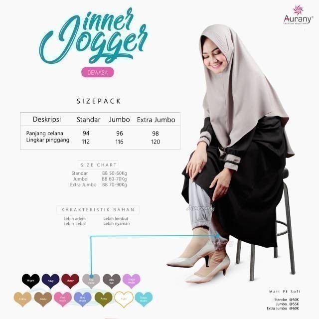 Inner Jogger Dewasa by Aurany