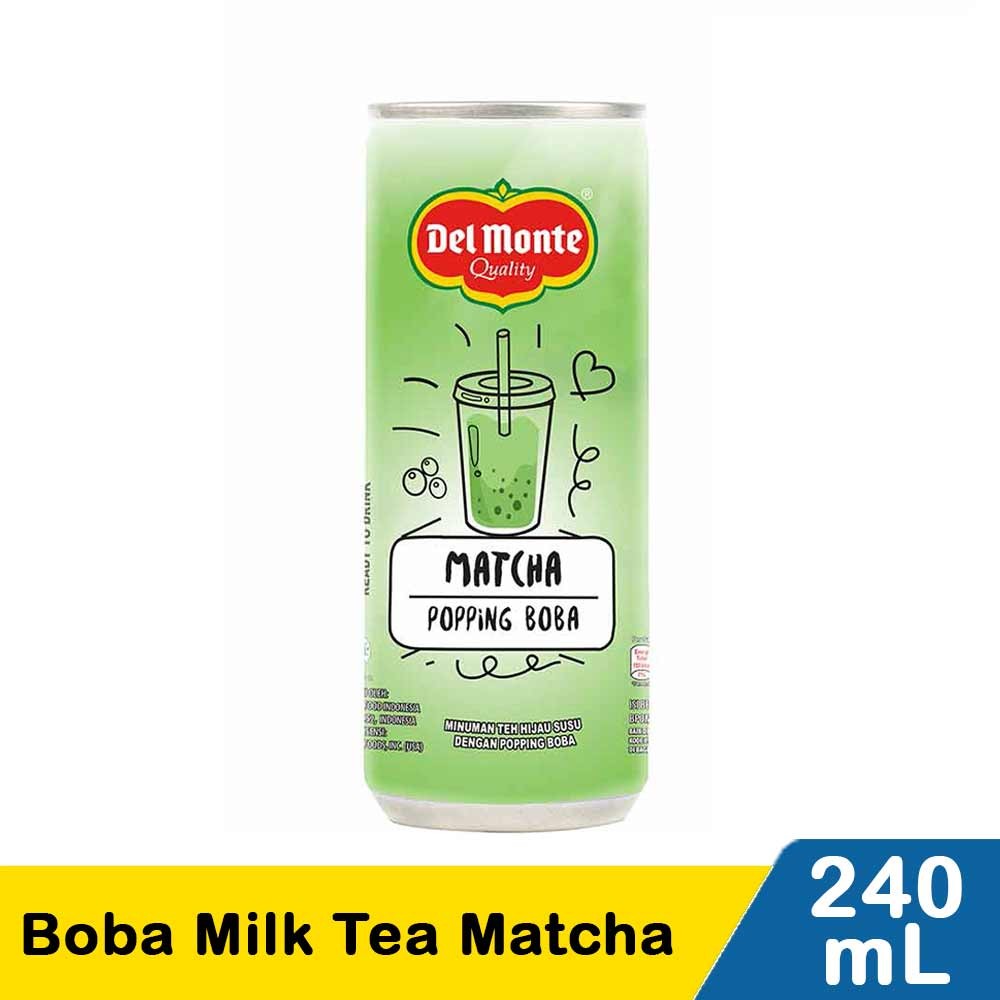 DELMONTE BOBA MILK TEA MATCHA 240mL
