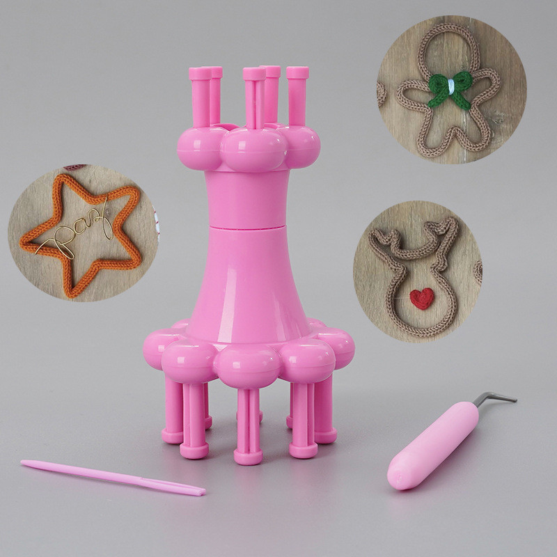 Simple double head plastic rope braid DIY hand braid yarn winder flower braid rope braid