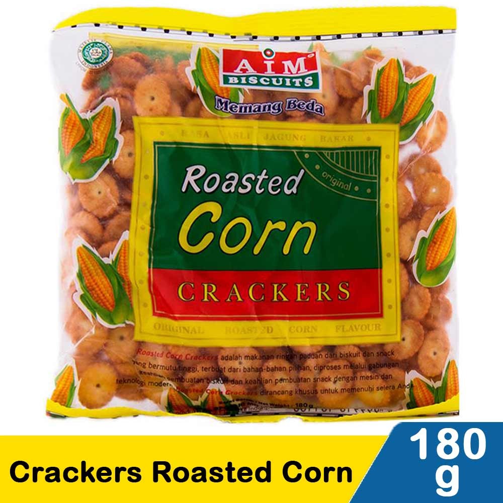 AIM CRACKERS ROASTED CORN 180g