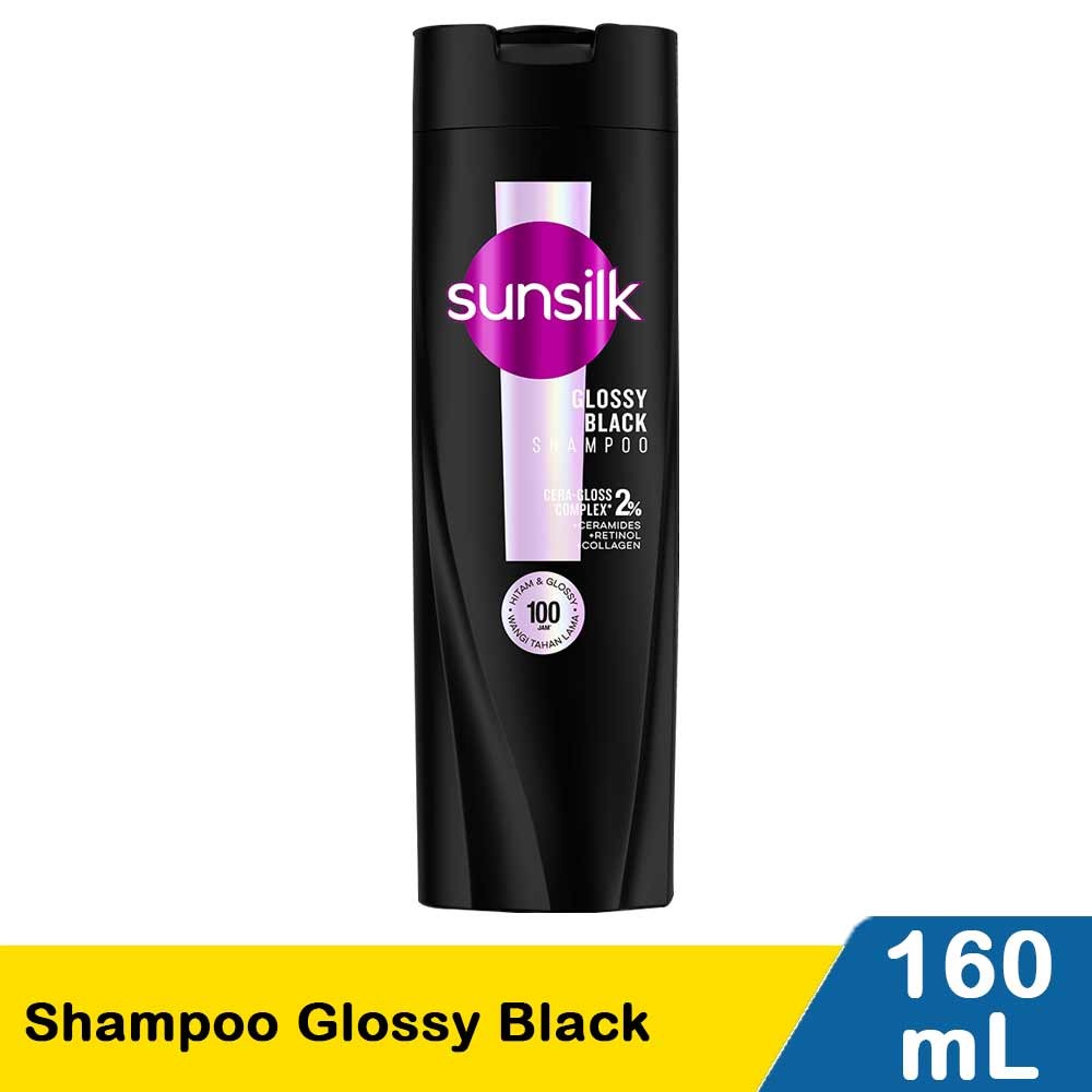 SUNSILK SHAMPOO GLOSSY BLACK 160mL