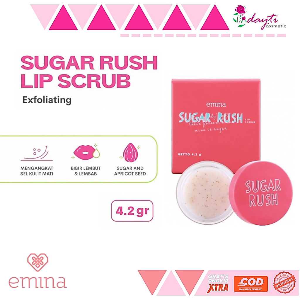 Emina sugar Rush lip scrub 4.2 gr