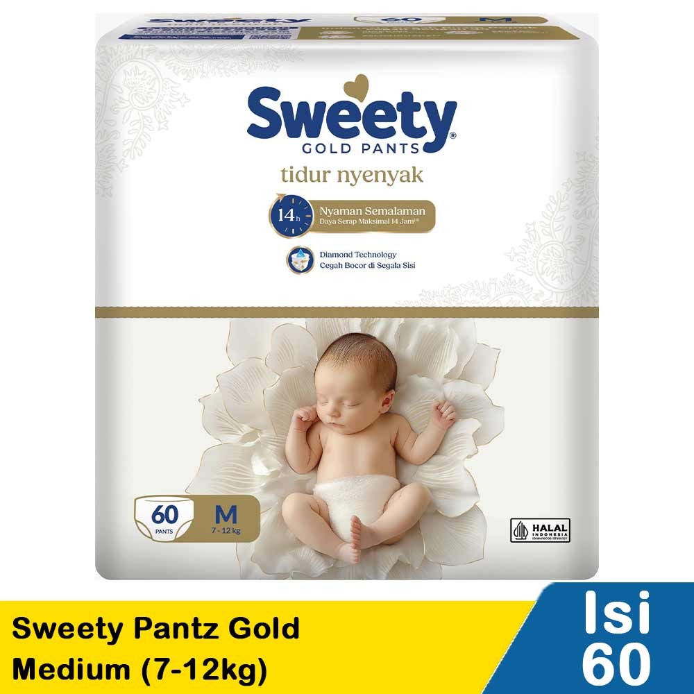 SWEETY PANTZ GOLD 60'S  MEDIUM