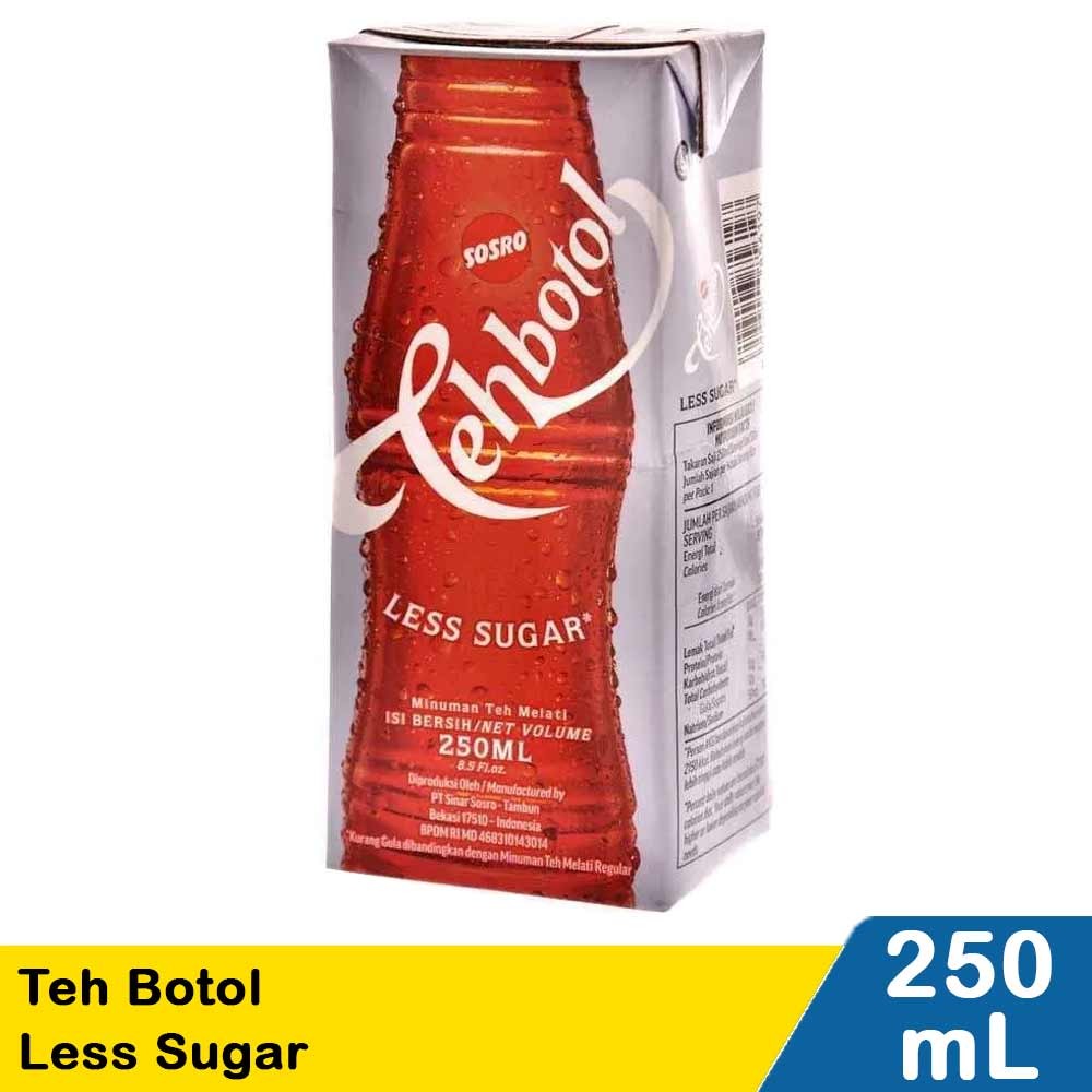 SOSRO TEH BOTOL LESS SUGAR  250mL