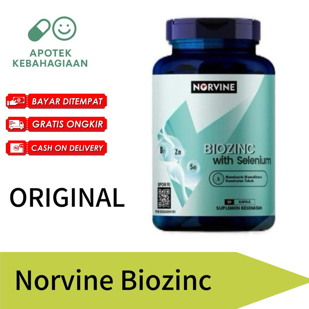 Norvine Biozinc With Selenium Botol Isi 50 Tablet