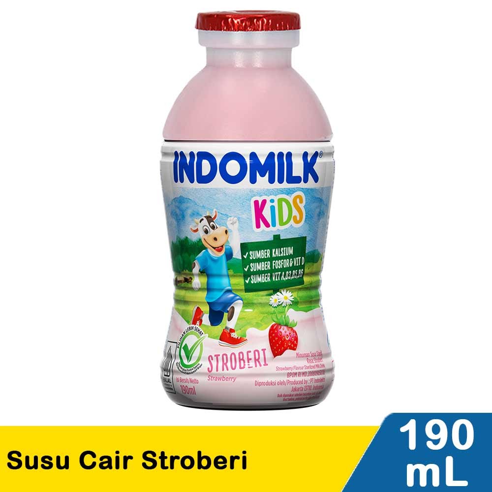 INDOMILK SUSU CAIR STRAWBERRY 190mL