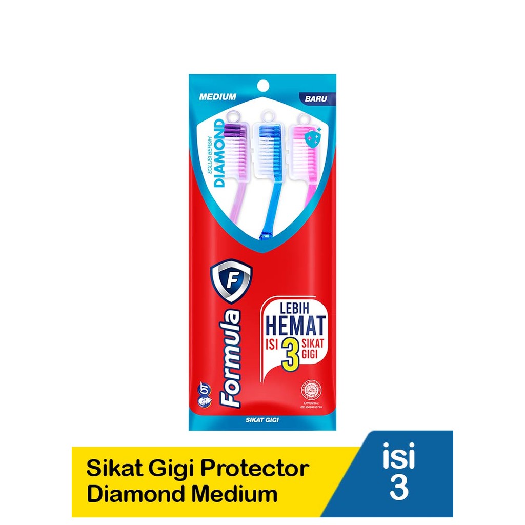 FORMULA SIKAT GIGI SILVER PTOTECTOR3'S DIAMOND MEDIUM