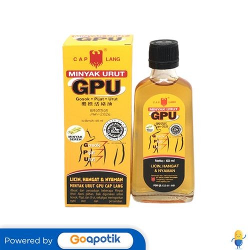 Cap Lang Minyak Urut Gpu 60 Ml