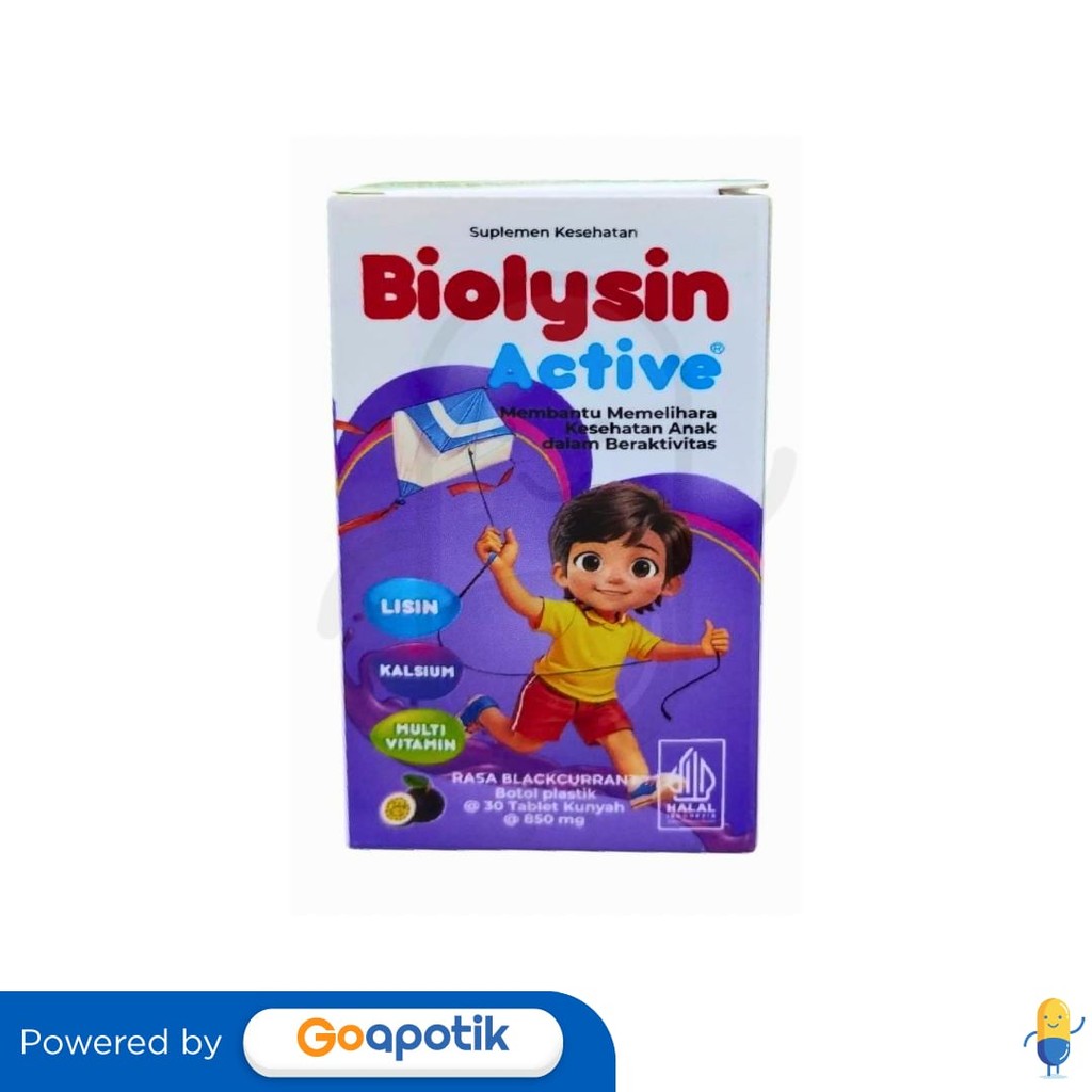 Biolysin Kids Blackurrant Botol 30 Tablet