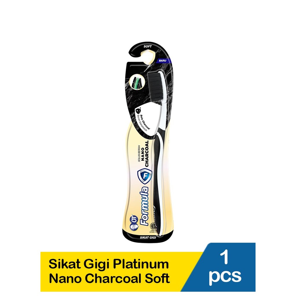 FORMULA SIKAT GIGI PLATINUM PROTECTOR NANO CHARCOAL SOFT