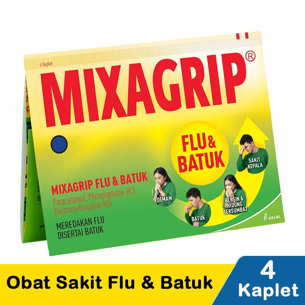 MIXAGRIP OBAT SAKIT FLU & BATUK (4'S)