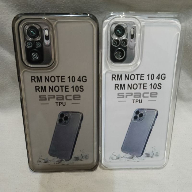 Soft Case Original Space Transparan REDMI NOTE 10 4G/10S Silikon+Protec Camera