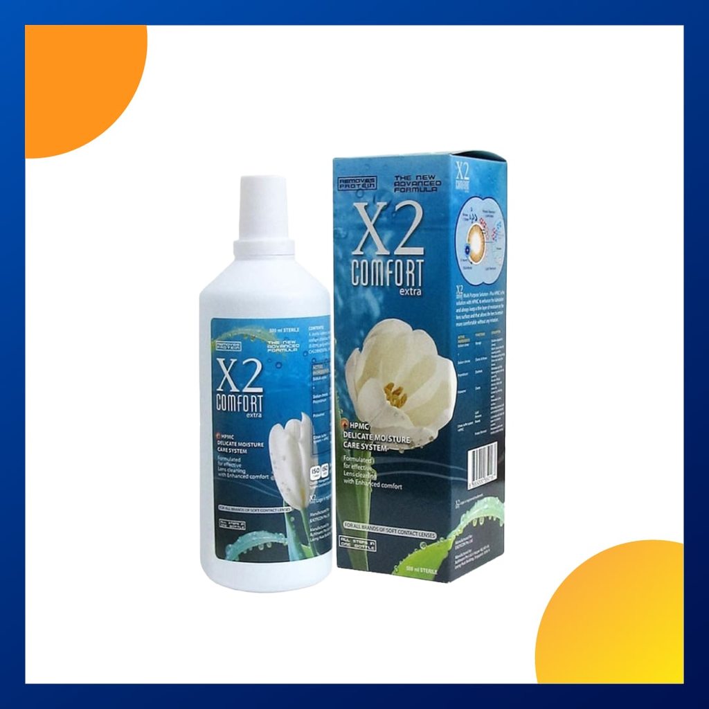 X2 Cairan Lensa Comfort Extra 500 Ml