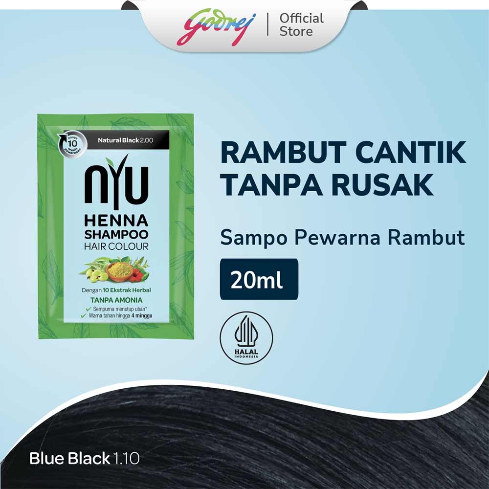 NYU HENNA SHAMPOO NATURAL BLACK 20mL