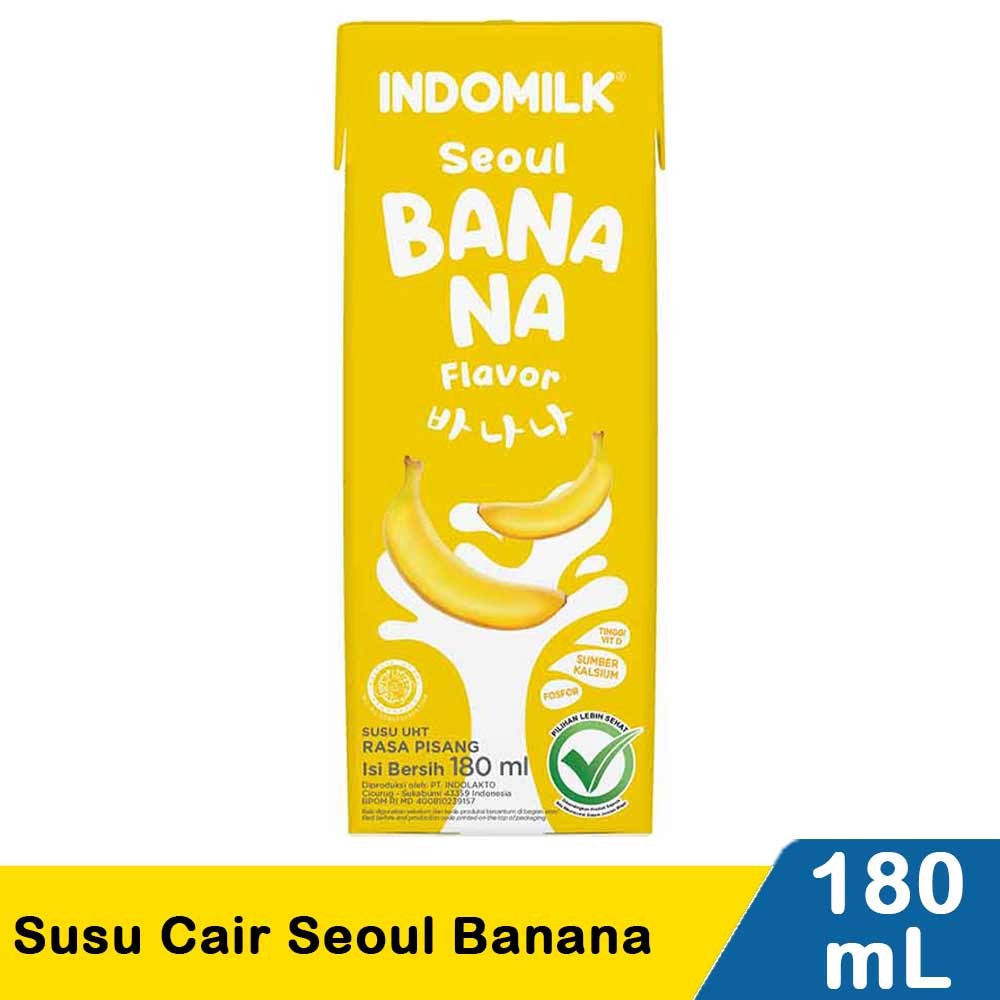INDOMILK SUSU CAIR UHT BANANA 180mL