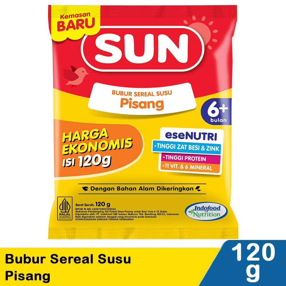 SUN BUBUR SUSU (EKONOMIS) PISANG 120g