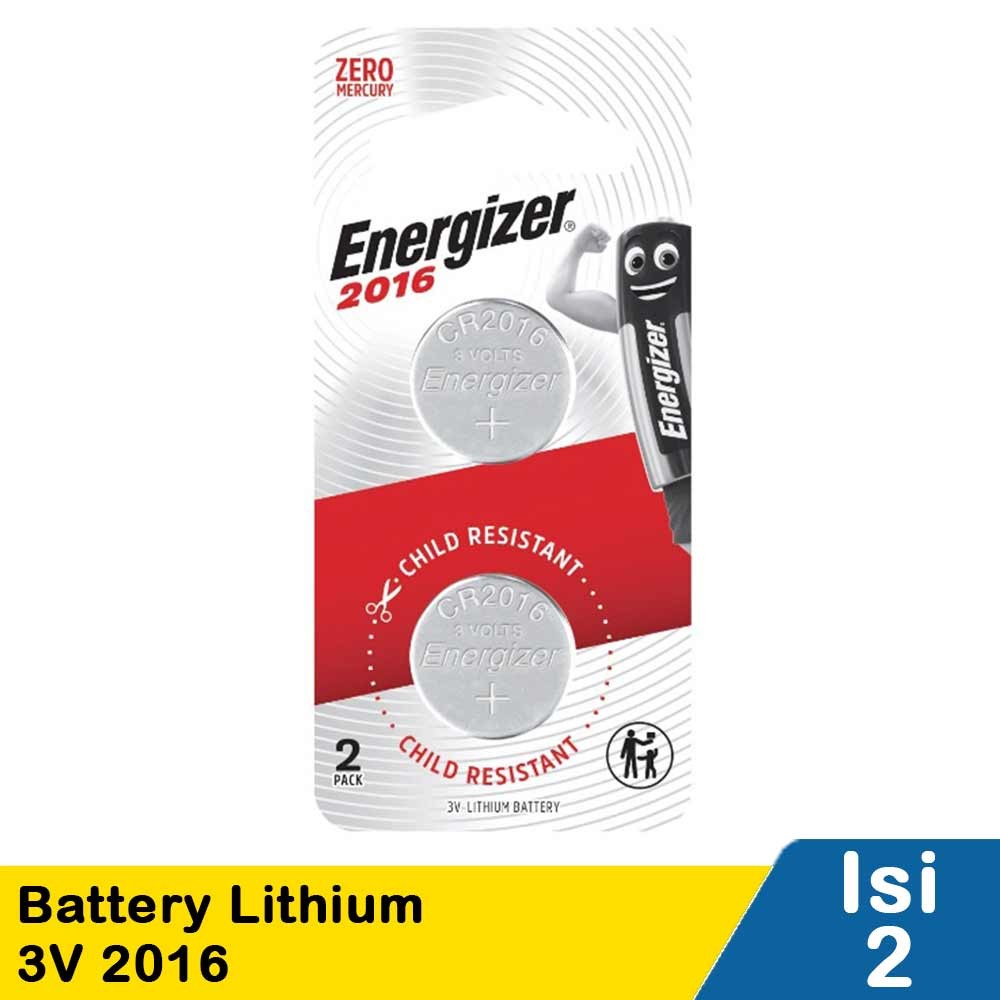 ENERGIZER BATTERY LITHIUM 3V 2016 2'S